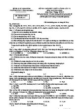 Đề thi khảo sát chất lượng môn Hóa học Lớp 12 - Mã đề 111 - Năm học 2019-2020 - Trường THPT Yên Khánh A
